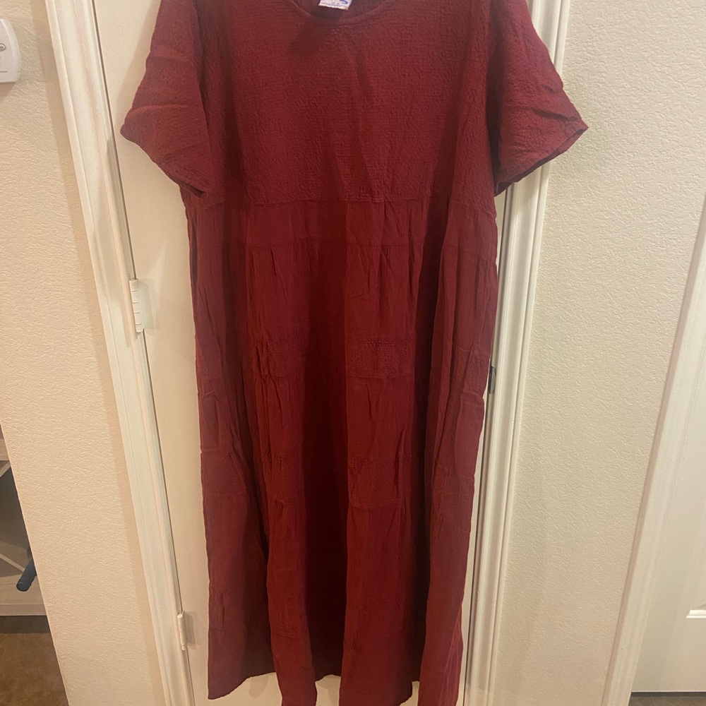Red Short Sleeve Dress